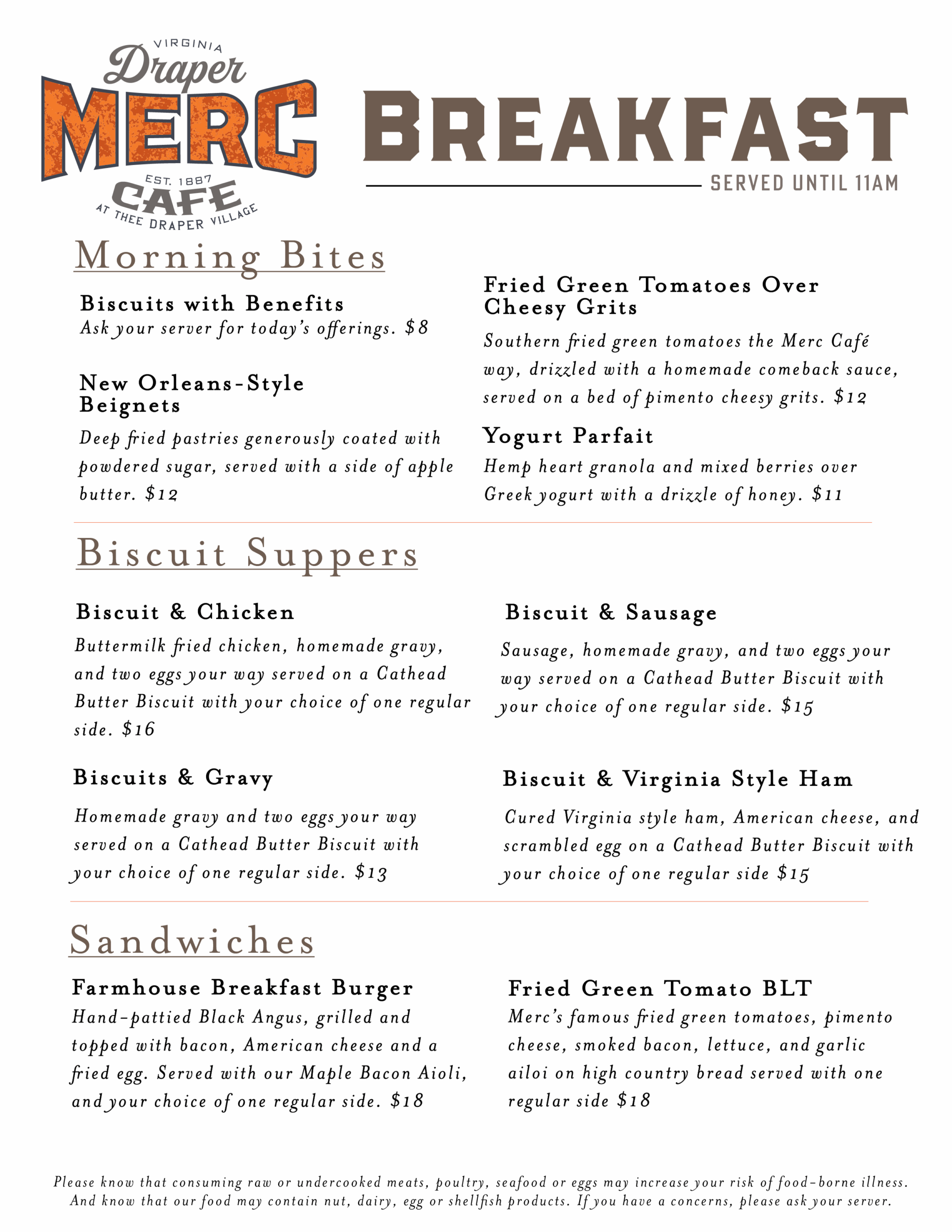 Fall Breakfast Menu 2025-01