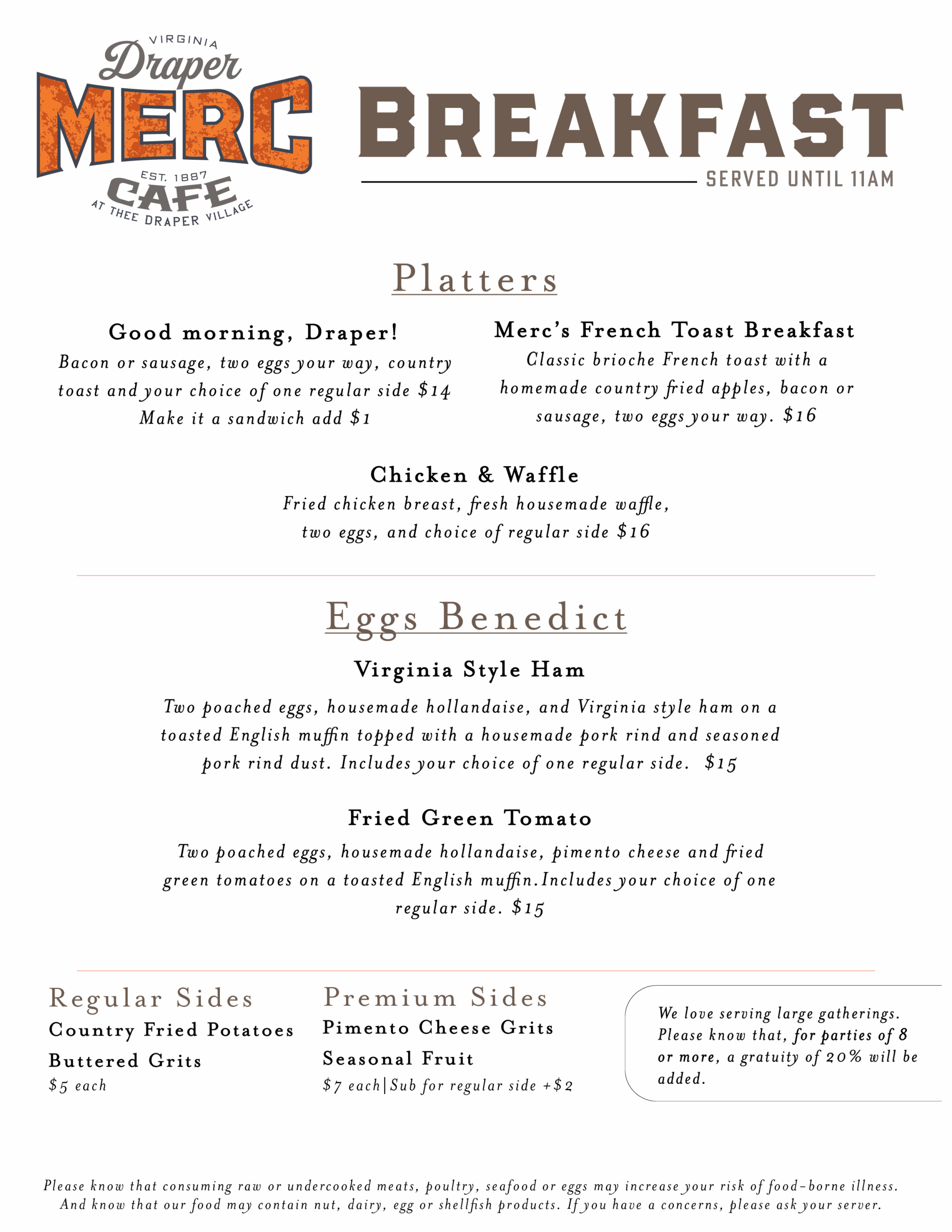 Fall Breakfast Menu 2025-02