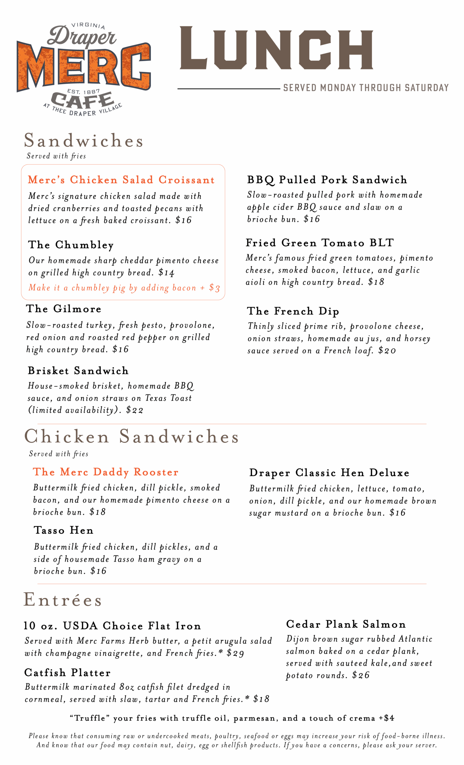 Fall Lunch Menu 2025-04